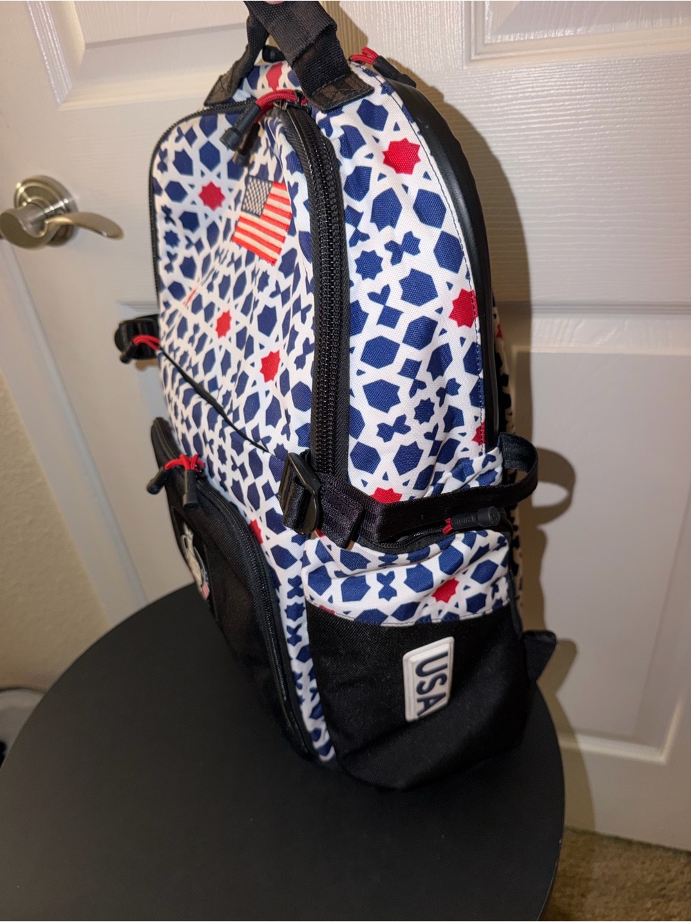 Solheim Cup Red/Wht/Blue Patterned Backpack - Picture 2 of 3